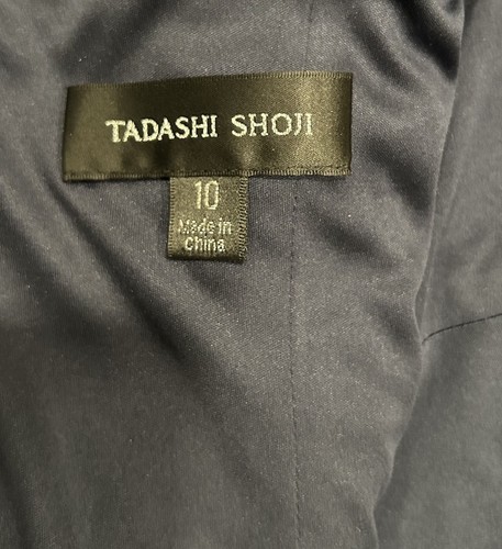 Tadashi Shoji $ 473 marineblau Spitze Illusion gefüttert Abendkleid Größe 10 Hochzeitsgast - Bild 10 von 10