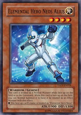 DAMAGED x 1 Elemental Hero Neos Alius - TAEV-EN018 - Super Rare - 1st Edition TA