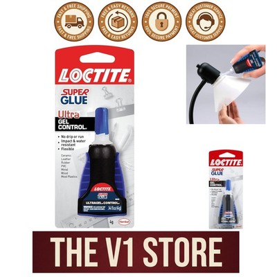 Loctite Super Glue Ultra Gel Control, Clear, 0.14 fl oz Bottle, 1 Pack -