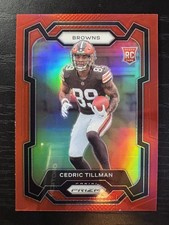 2023 Panini Prizm Cedric Tillman Rookie Red Prizm SSP Browns #321 (RC)