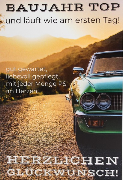 Auto Geburtstagskarte Mann Oldtimer Karte Geburtstag GlüCkwunschkarte Lustig-image