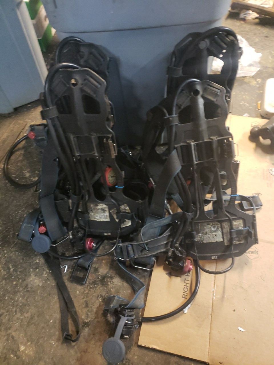 SURVIVAIR SIGMA SCBA HARNESS BACKPACK REGULATOR, AIR GAUGE ... F1