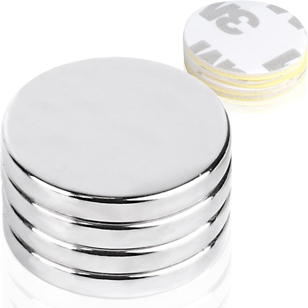 20X3Mm Neodym Magnete, Stark - 4 StüCk Starker Magnete, Selbstklebend FüR Magnet-image