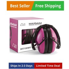 34dB NRR Hearing Protection Ear Muffs   Highest NRR Compact Design Ear Protec...