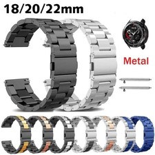 18/20/22mm Metal Watch Band Strap Replacement Stainless Steel Wrist Bracelet