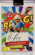 Omarion Hampton 2025 Wild Card Comix BAANG! RC Auto 1/1 Rainbow Lava Wave