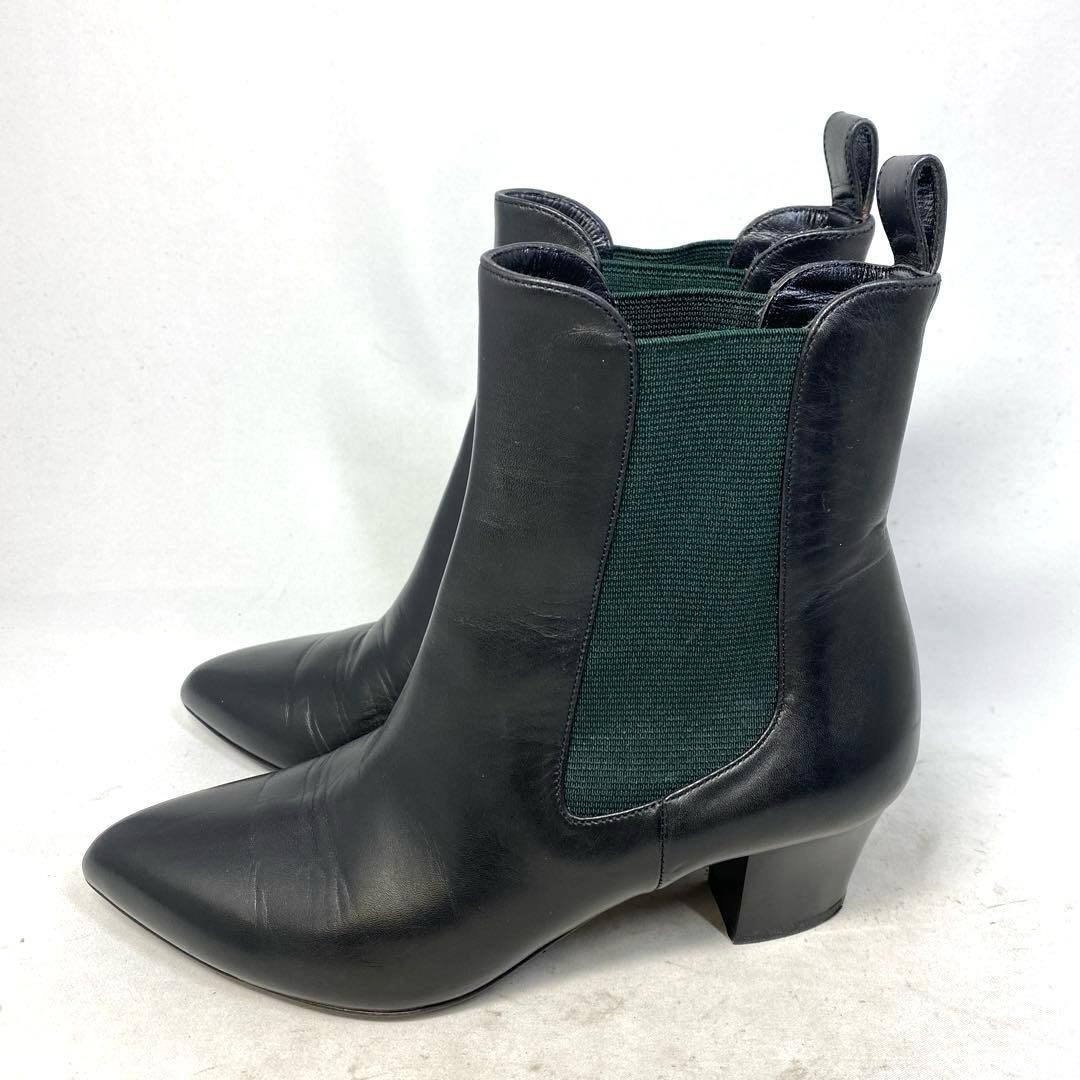 Gucci Side Gore Boots Black X Green Leather Size 34 US About4 For Women thumbnail 21