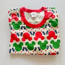 Hanna Andersson Disney Mickey Mouse Pajama Top Adult Medium Christmas Shirt NWOT
