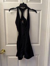 Adidas Yoga Ribbed One Piece Black Cutout Sides Bodysuit Romper Womens S