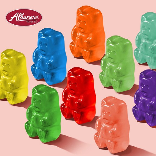 Albanese Confectionery Wild Cherry Gummi Bears, 5 Pound Bag - Picture 7 of 8