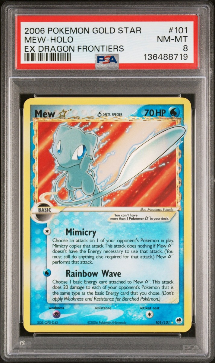 2006 POKEMON EX DRAGON FRONTIERS GOLD STAR #101 MEW-HOLO PSA 8 | eBay