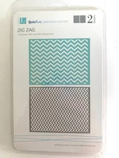 Lifestyle Crafts QuicKutz 2 Pack of CHEVRON Embossing Folders 4-1/4" x 5-1/2"