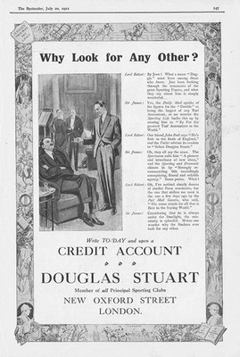 DOUGLAS STUART Buchmacher, warum andere suchen - antike Werbung 1921