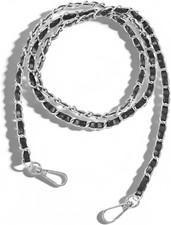 Purse Chain Strap Crossbody 47" Purse Straps Silver Purse Chain with Metal Buck