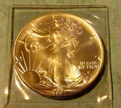 1992 American 1 oz SILVER EAGLE  .999 Fine Silver BU Bullion US Coin