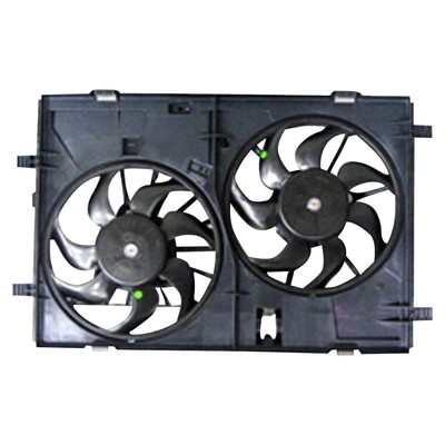 New Premium Fit Radiator And Condenser Fan Assembly With Two Fans Side By Side