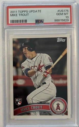 2011 Topps Update - Mike Trout #US175 - PSA 10 Gem Mint - Rookie Card - Angels