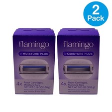 Flamingo Razor Cartridges Moisture Plus 4ct 2 Pack New