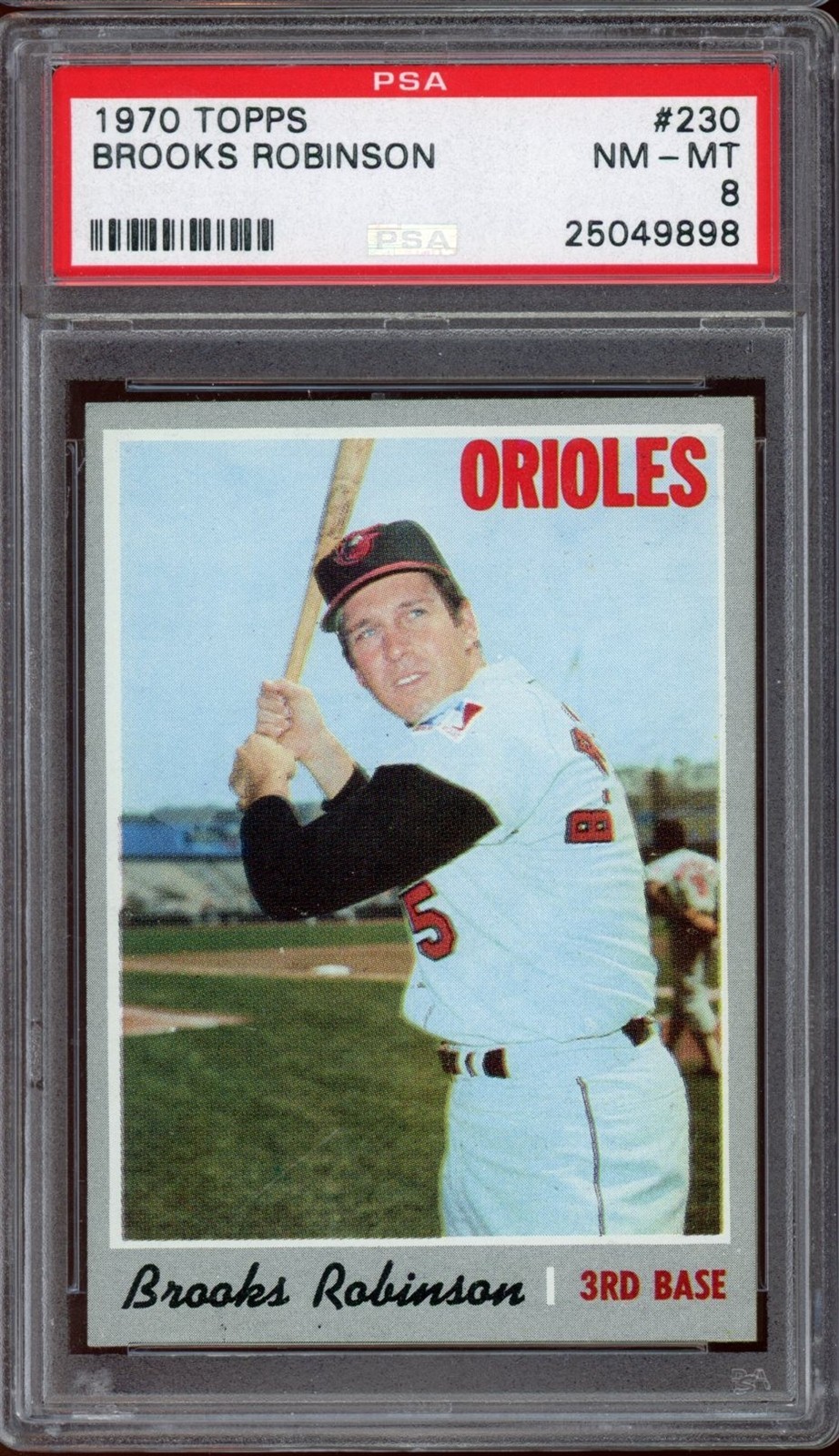 1970 Topps Baseball #230 Brooks Robinson PSA 8
