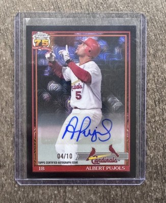 2026 Topps Series 1 Albert Pujols 91C-13 1991 Silver Pack Black Mojo Auto 04/10 