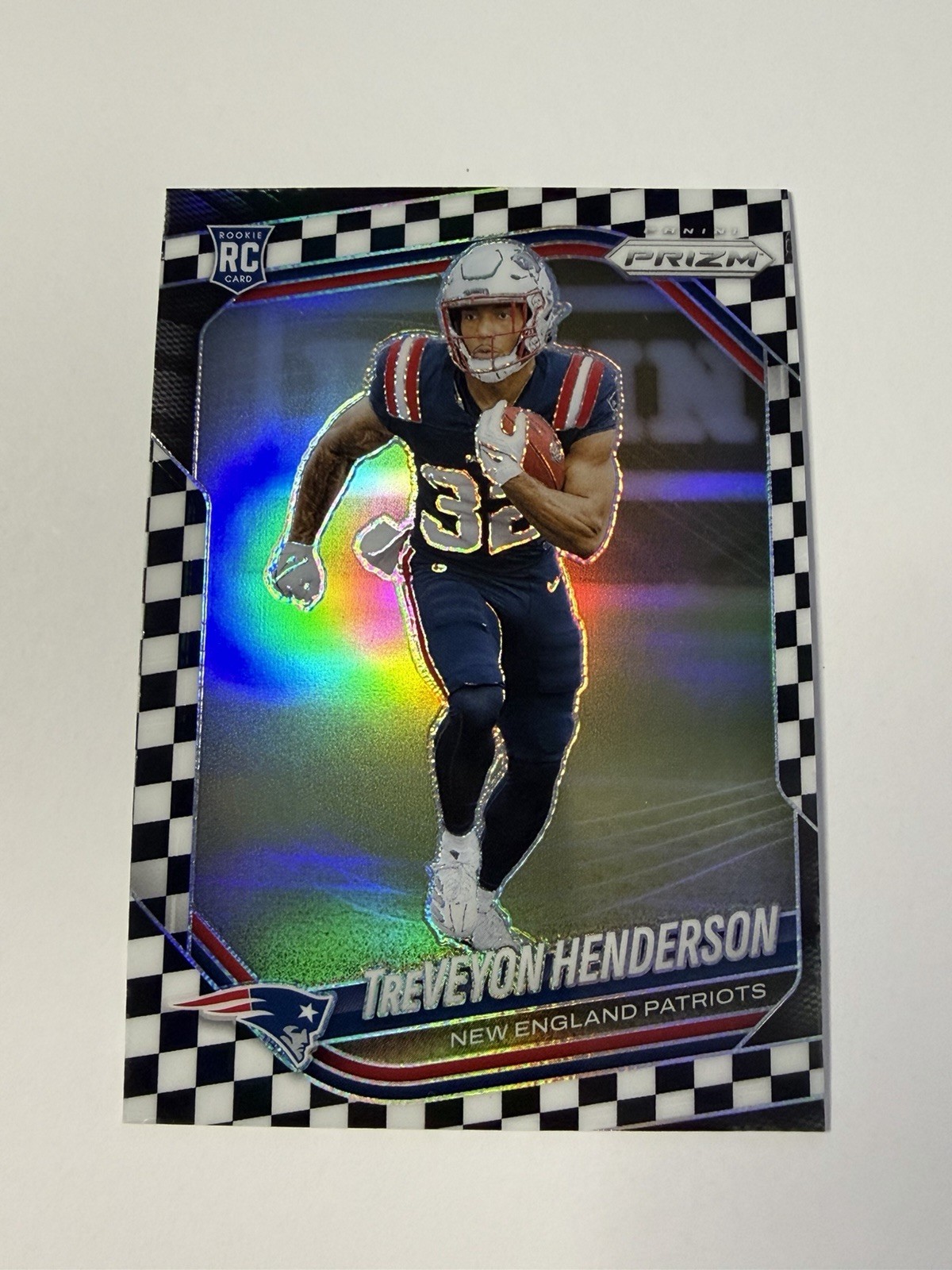 2025 Panini Prizm - TreVeyon Henderson #343 Black & White Checker Prizm (RC)