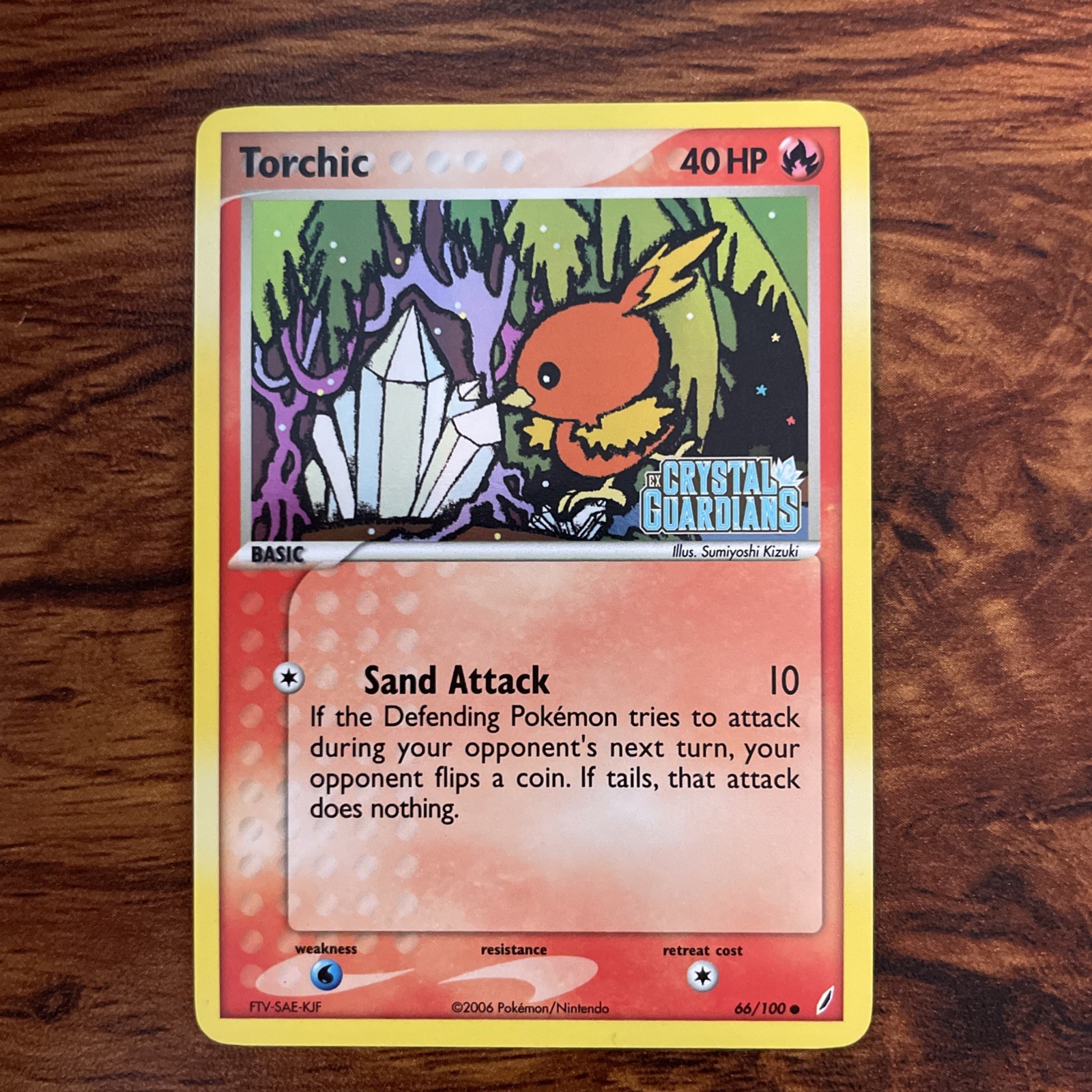 Torchic 66/100 Reverse Holo Pokemon EX Crystal Guardians - NM