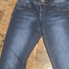 Royalty for Me Women's Skinny Jeans Blue Dark Wash Stretch Denim 5-Pocket Sz 8