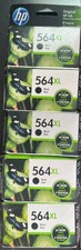  5 Lot HP 564XL Black Ink Cartridge CN684WN Genuine OEM Retail Box 4295/5