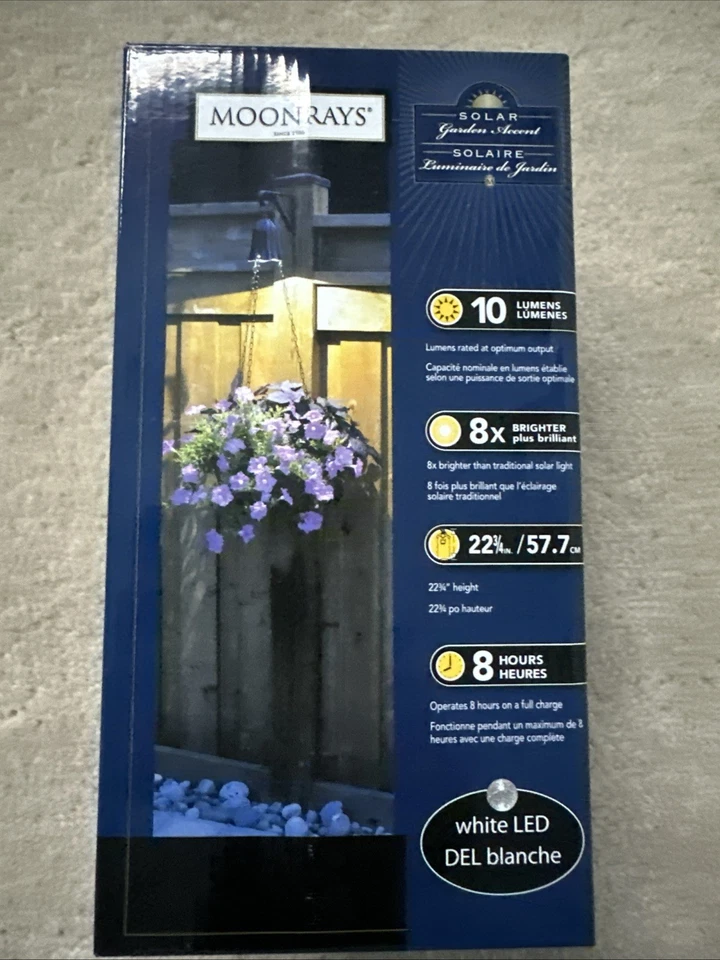 Moonrays Solar Jardín Acento Lef Luz Blanca Foto 2 de 4