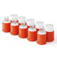 Extension Cord Ends Male and Female, Plug  Connector Set, 3 Prong, 15Amp, 12...