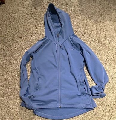 The North Face Women's Blue Hooded Full Zip Fleece Jacket, Polyester, M