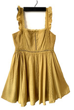NWT's Short Lined Ruffle Strap Lace Detail Flowy Sundress sz L Boho Feels Shein