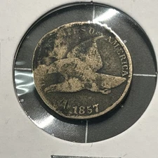 1857 Flying Eagle Cent Very Good VG Coin-As shown in the figure