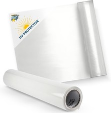 Self Laminating Film Anti-UV Vinyl 12  x15ft Glossy : Clear Vinyl Roll