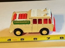 Vintage 1970s Tootsie Toy Rescue Equipment Truck White Die Cast Toy Made in USA