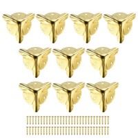 48Stk 18X18X18Mm Metallbox Eckenschutz Kantenschutz Eisen Golden Farbton