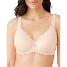 Wacoal Basic Beauty Spacer Underwire Bra Sz 36C Beige T-Shirt Minimalist 853192