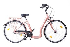 28 Zoll Alu Fahrrad City Bike Damen 3 Gang Nabenschaltung Tiefeinsteiger Kupfer