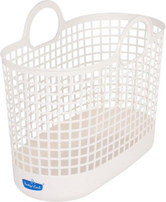 FL-218 Laundry Basket, Slim, White, 6.3 Gal (20 L), Laundry Hamper, Lightweight,
