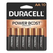 Duracell MN1500B10Z Power Boost CopperTop Alkaline AA Batteries 10/Pack New