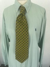 Vintage Kipper Tie 1970  s Extra Wide Navy  Chartreuse