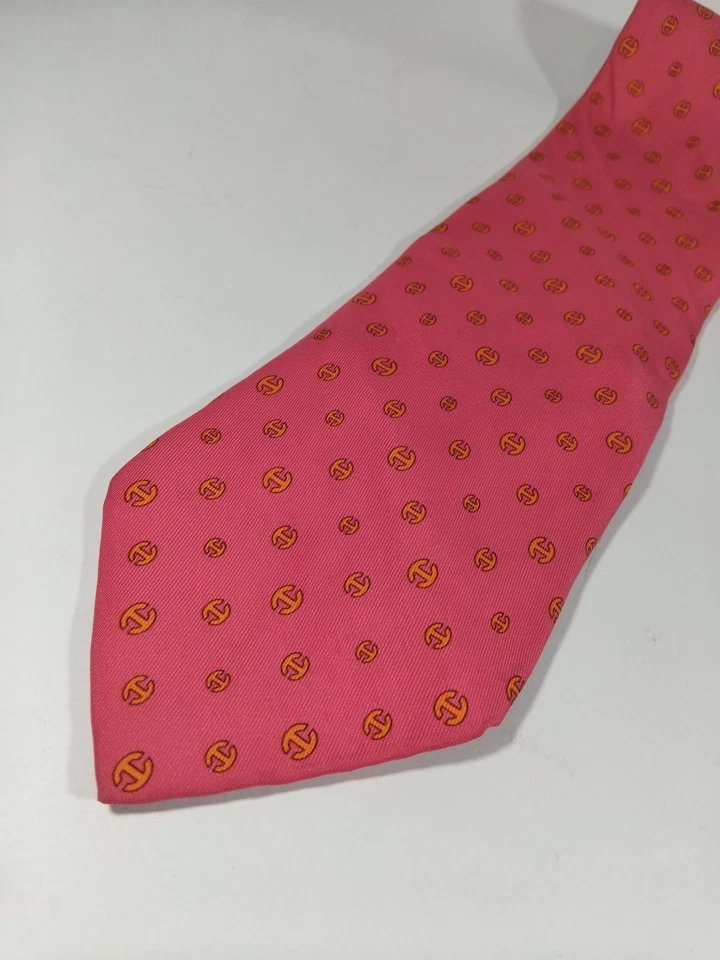 HERMÈS PARIS 5361 OA cravatta tie 100% seta   necktie A958 - Imagen 4 de 4