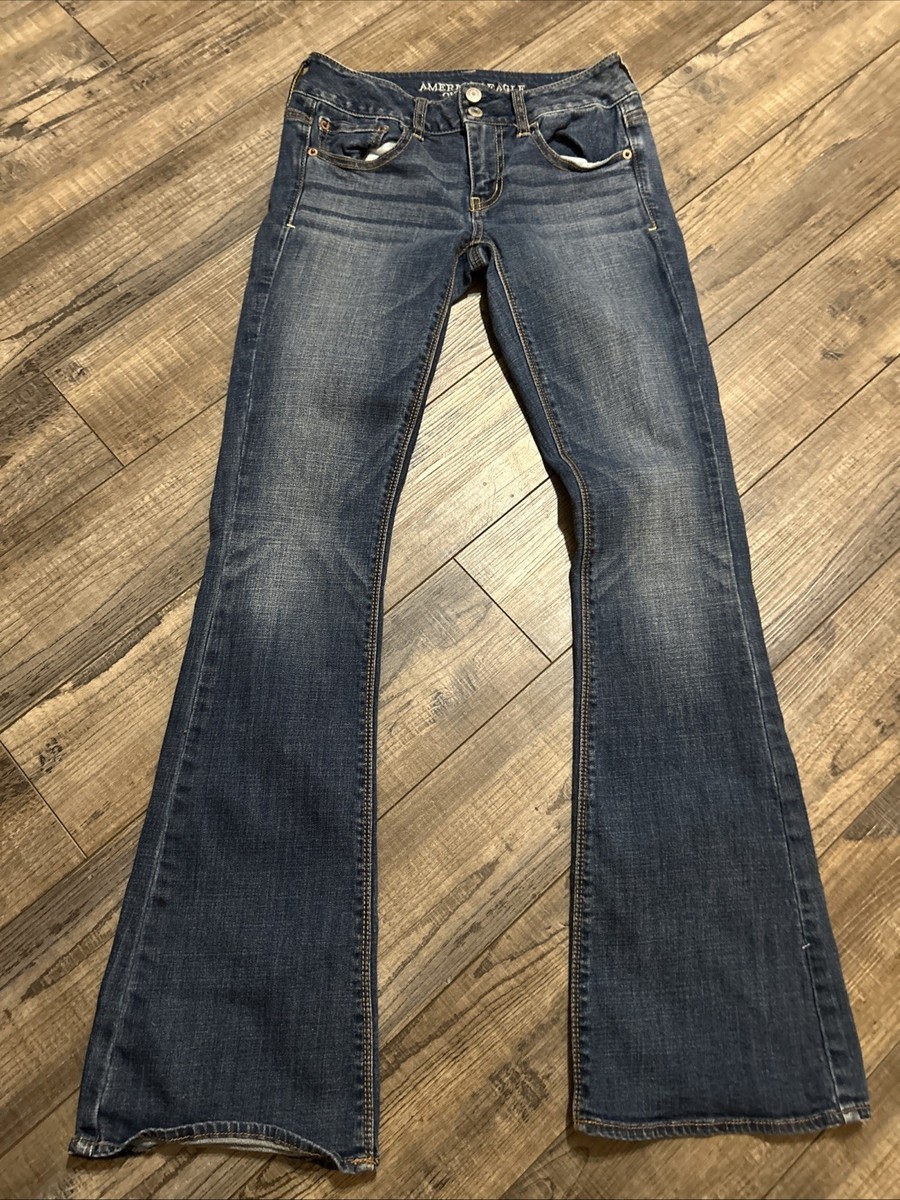 American Eagle Jeans Artist Flare Super Stretch Blue Denim Womens