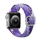 Elasticità intrecciata in nylon regolabile Diamond Cuckle Watch Band per Apple W