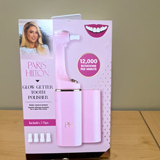 Paris Hilton Glow Getter Tooth Polisher Pink Electronic Plastic W 5 Tips Paris Hilton Glow Getter Tooth Polisher Pink Electronic Plastic W 5 Tips
