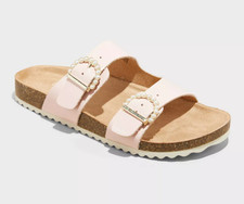 Kids' Drew Footbed Sandals Pink - Cat Jack - CHOOSE SIZE