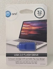 ONN 32GB USB 2.0 Flash Drive Blue New Factory Sealed