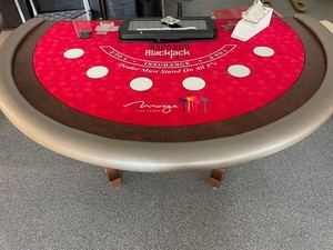 Blackjack Table MIRAGE CASINO Wood H-Style Stand Up BJ-#3