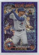 2024 Topps Chrome Purple Speckle Refractor 268/299 George Springer #134 1e7l