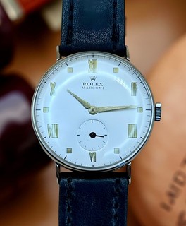 VTG ROLEX MARCONI SILVER DIAL NICKEL PLATED CASE Ø 33 6mm CIRCA 1930